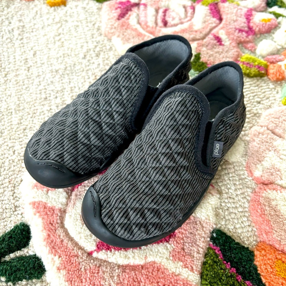Plae Migi Black 3D Prism Slip On Shoes